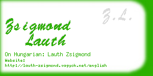 zsigmond lauth business card